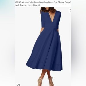 Navy Midi Dress - Amazon EUC